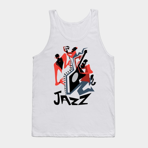 Jazz Quartet Tank Top by PLAYDIGITAL2020